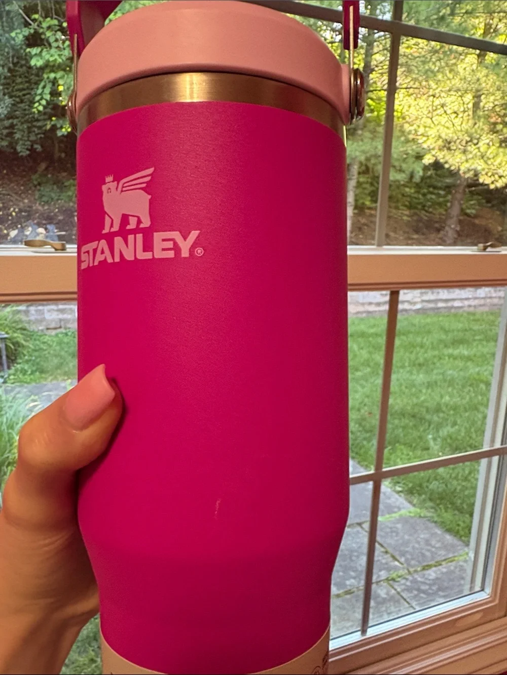 Stanley Pink Flip Straw Tumbler with Light Pink Handle 30 oz NWT - Picture 2 of 7